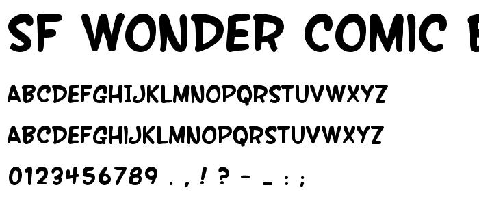 SF Wonder Comic Bold font